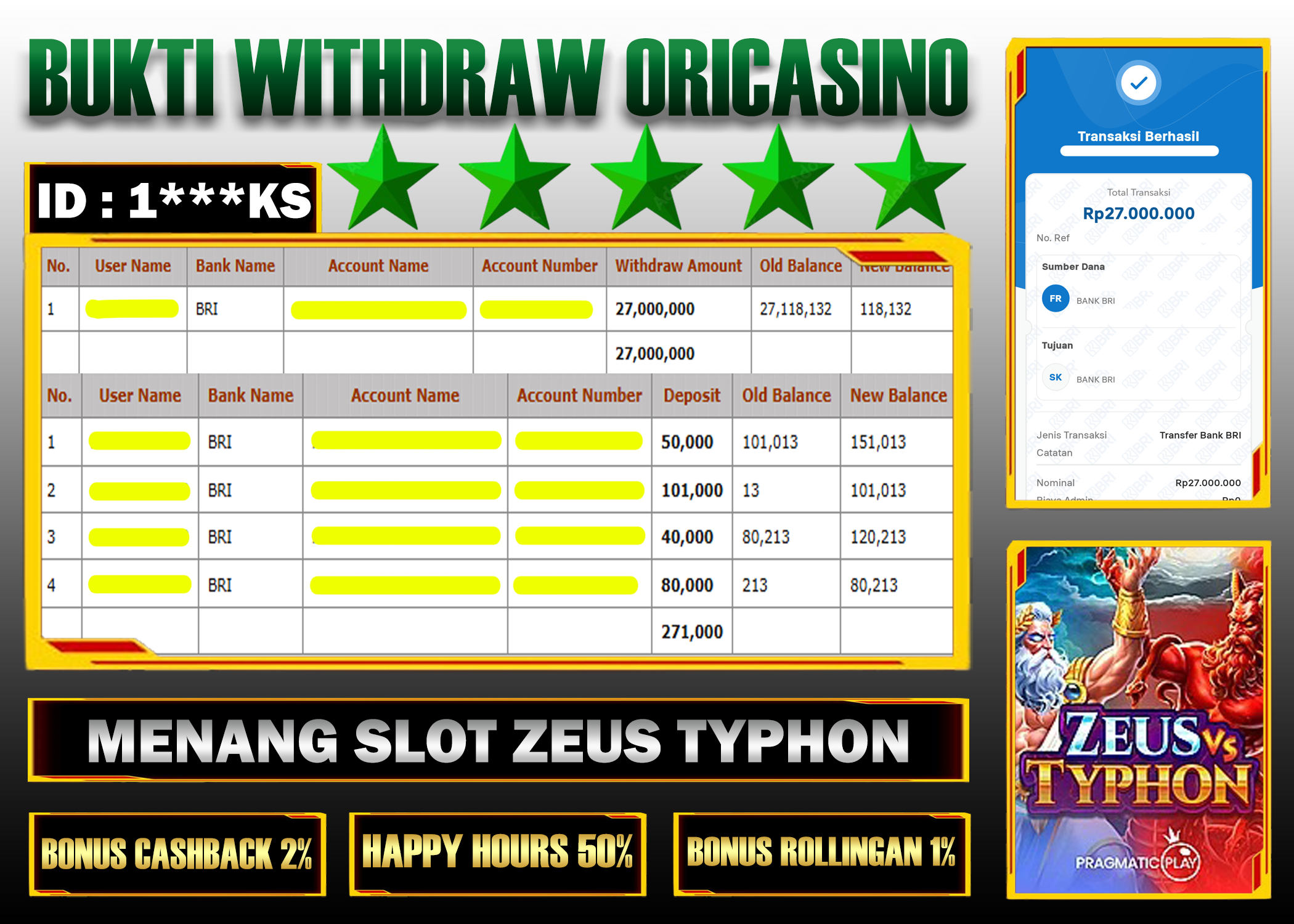 BUKTI KEMENANGAN SLOT ZEUS TYPH0N PR0VIDER PR4GM4TIC PLAY